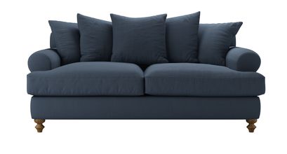Teddy 2.5 Seat Sofa Bed in Midnight Blue Brushed Linen Cotton - sofa.com