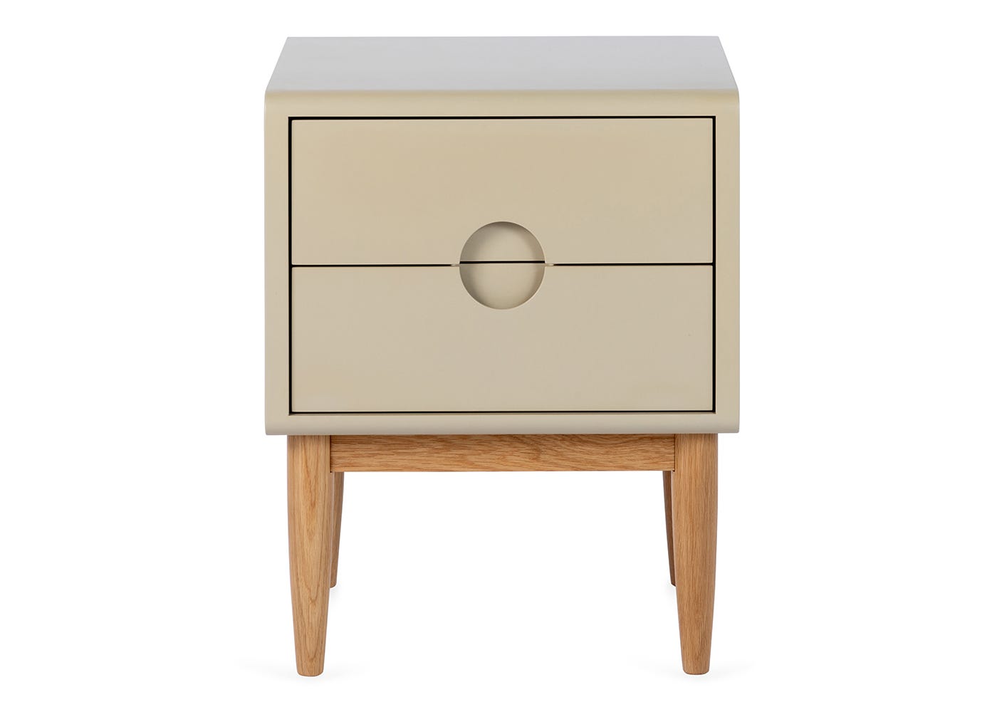 Heal's Amira Bedside Table Painted Oatmeal
