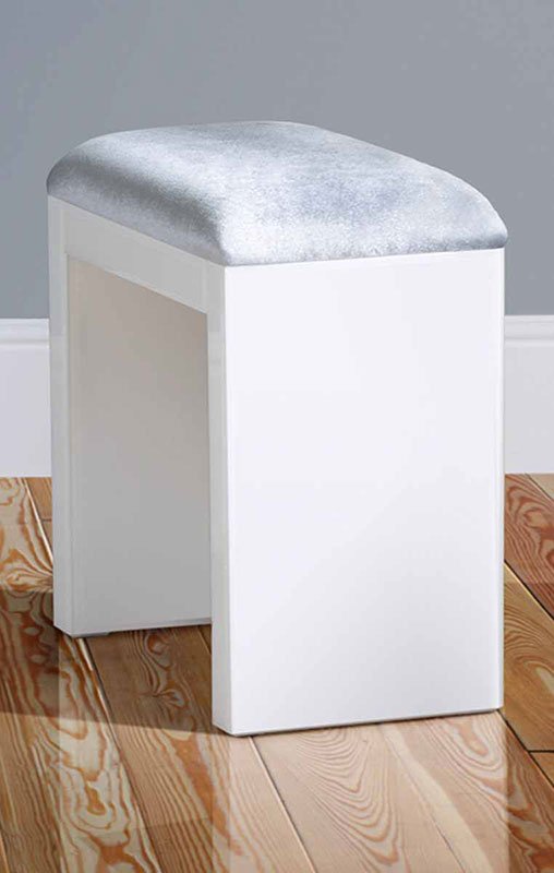 White Glass Stool
