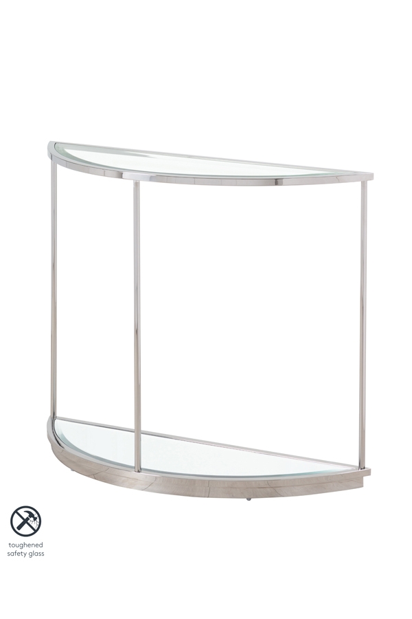 Rippon Silver Curved Console Table