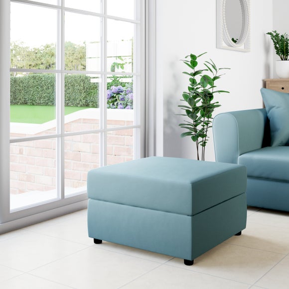 Square Opulent Velvet Storage Footstool