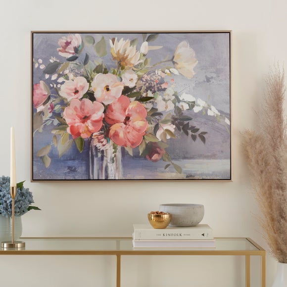 Watercolour Floral Framed Canvas