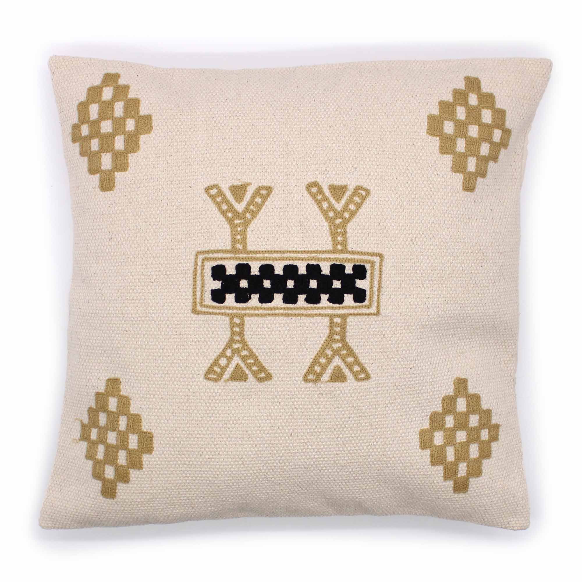 KDMD Classic Cushion Cover - Berber Design - 45x45cm in Cream