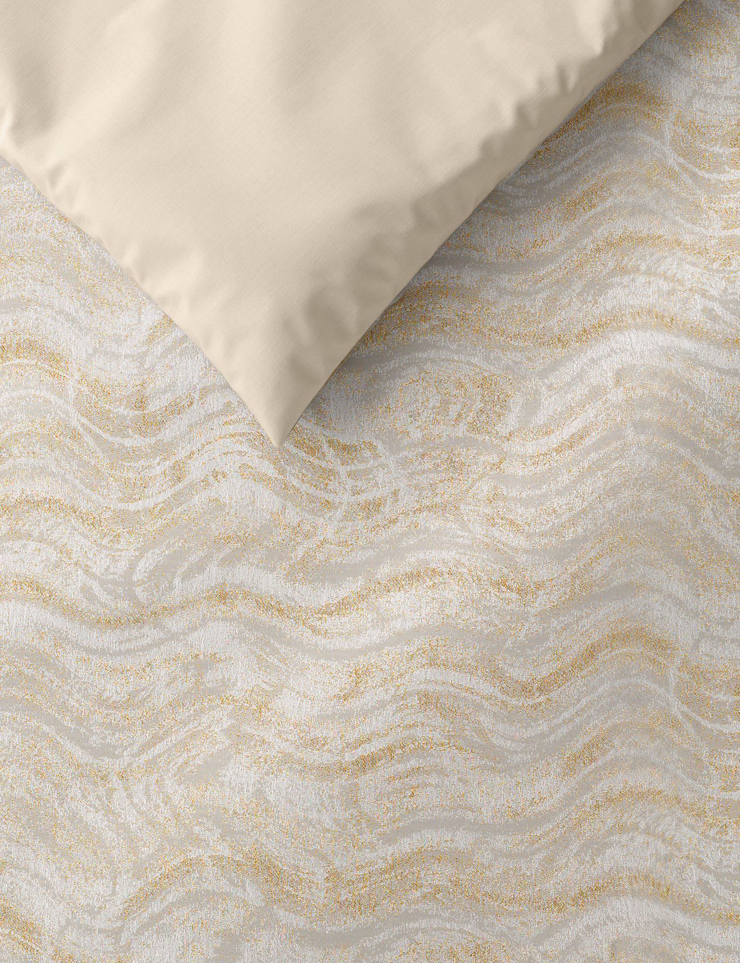 M&S Marble Metallic Jacquard Bedding Set