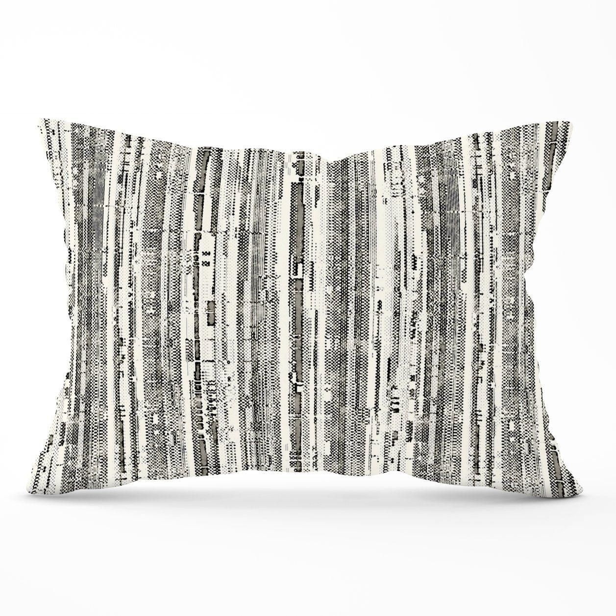 Warren Reed - Designer Washed Out Canvas Pattern Cushions in Grey