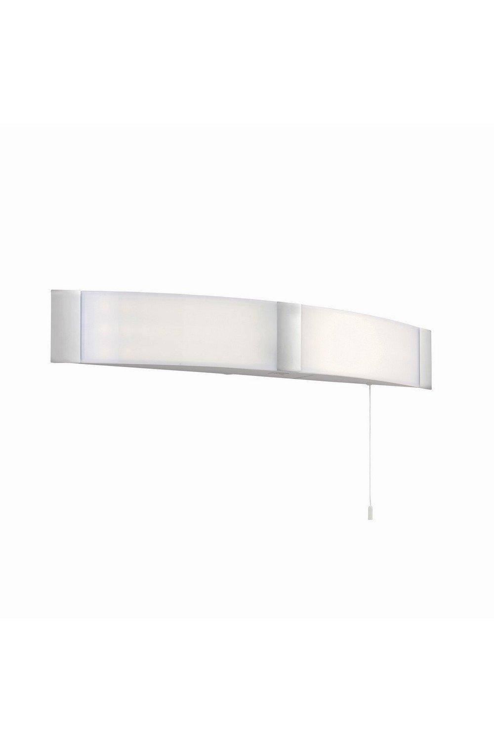 Netlighting Onan Bathroom Wall Light Chrome Opal White IP44 in Grey