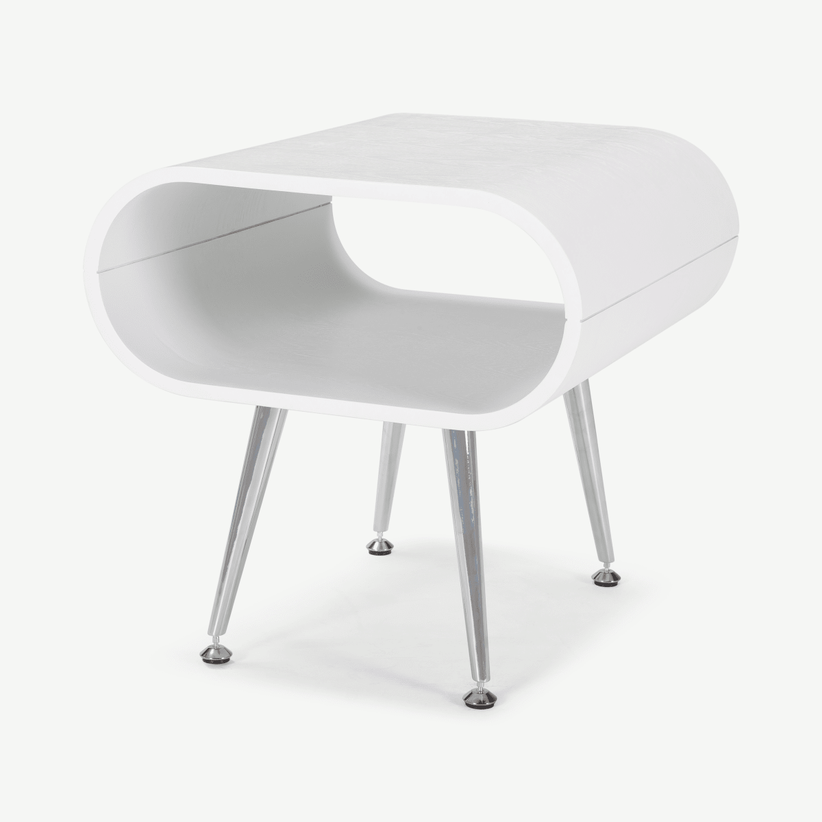 Hooper Storage Side Table, White