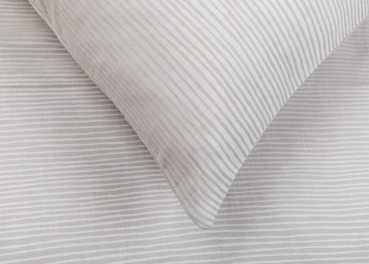 Heal's Reversible Stripe Duvet Cover Grey Super King