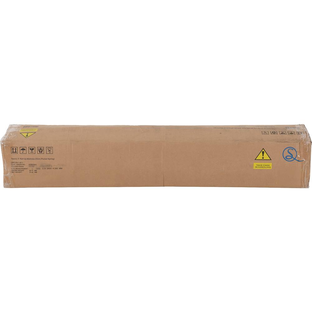 Seconique Yasmin 5' Roll-Up Mattress 20cm (Pocket Spring) in White 3