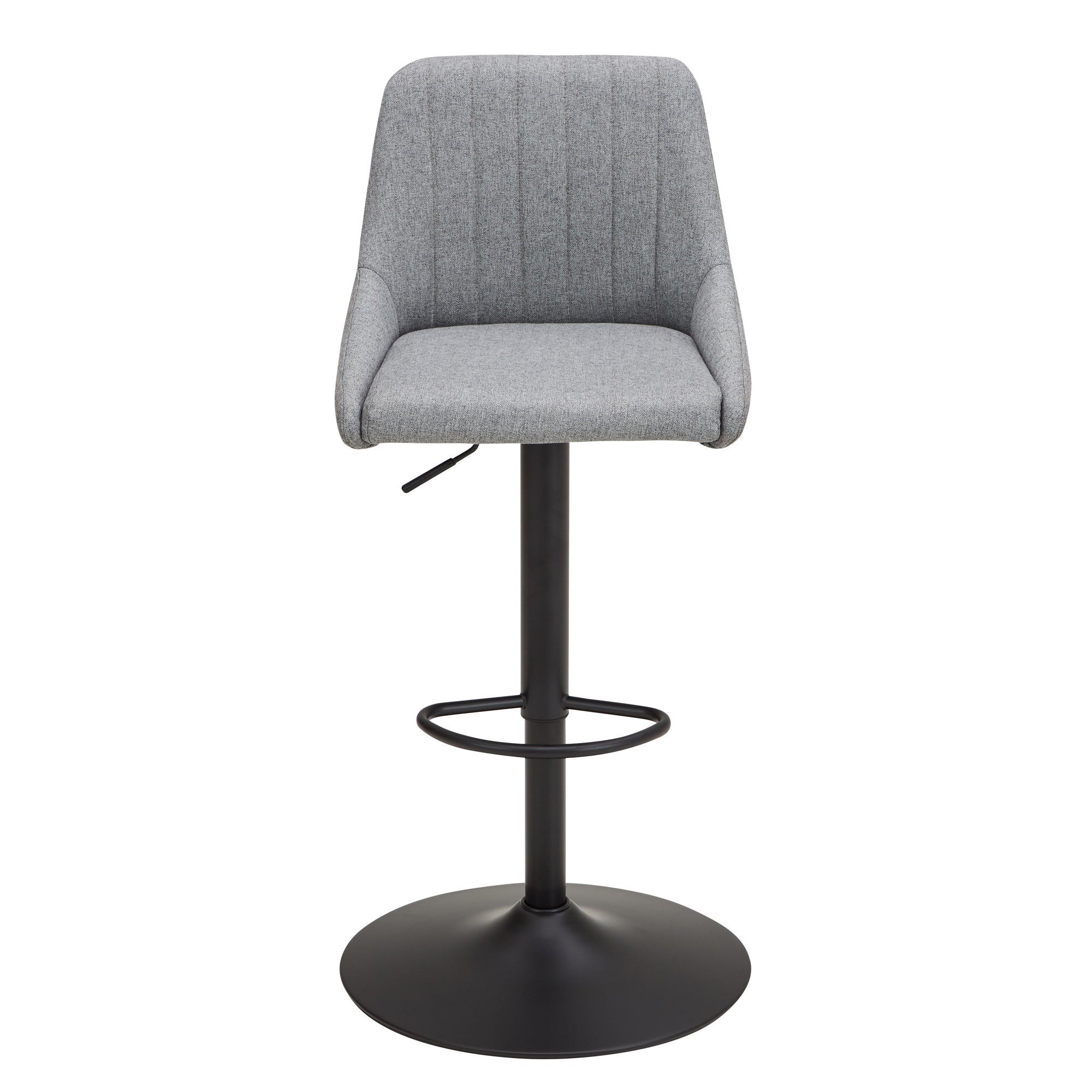 Kenton Adjustable Height Swivel Bar Stool, Fabric