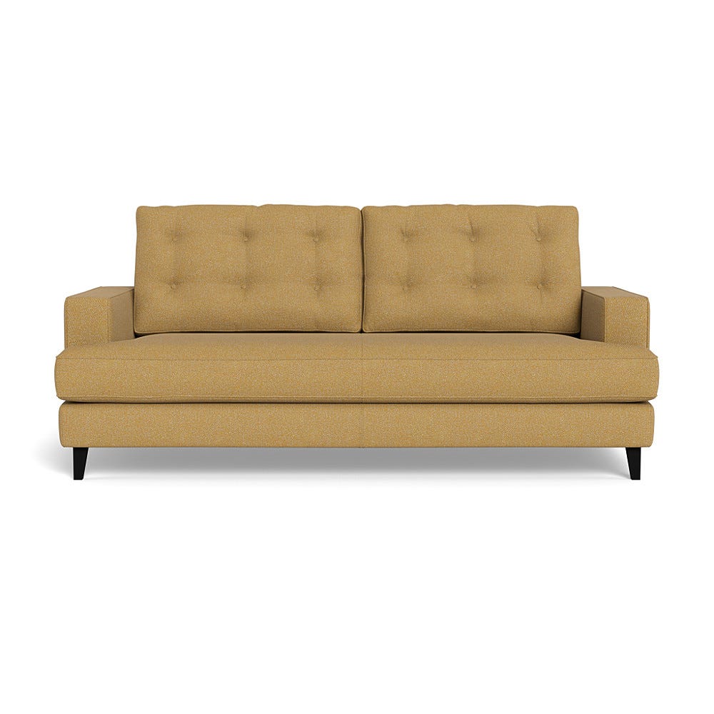 Heal's Mistral 3 Seater Sofa Boucle Tweed Citrine Black Beech Feet 2