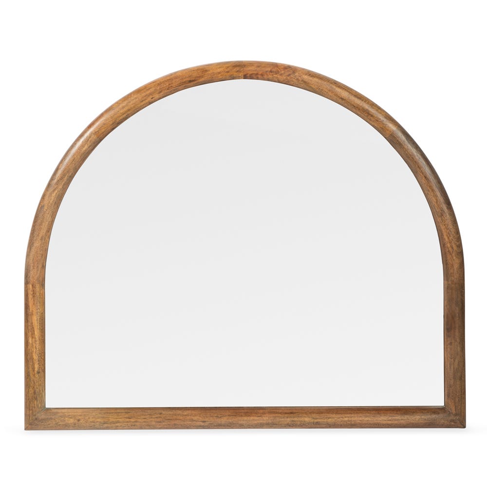 Heal's Genoa Over Mantle Mirror Walnut Finish 100 x 120cm 2