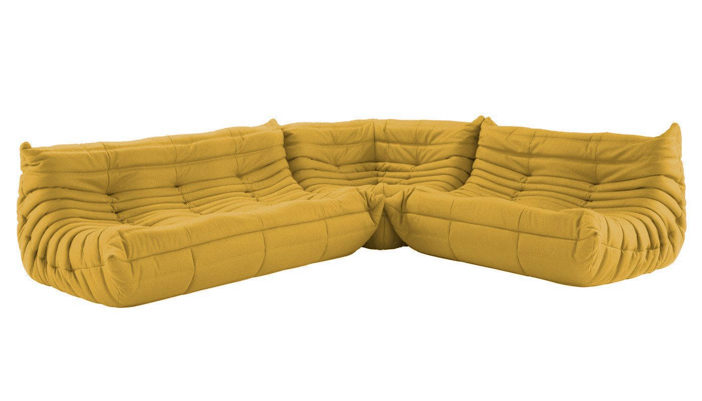 Ligne Roset Togo Modular Corner Alcantara Curry
