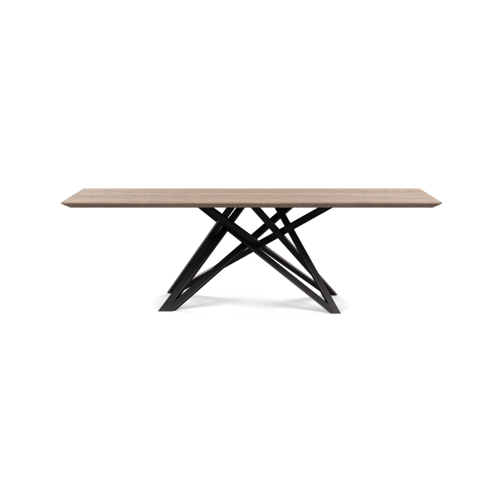 Heal's Vienna Dining Table 240x100cm Grey Oiled Oak Chamfered Edge Not Filled