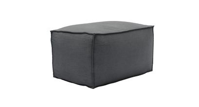 Isaac Small Rectangular Footstool in Monsoon Brushed Linen Cotton - sofa.com