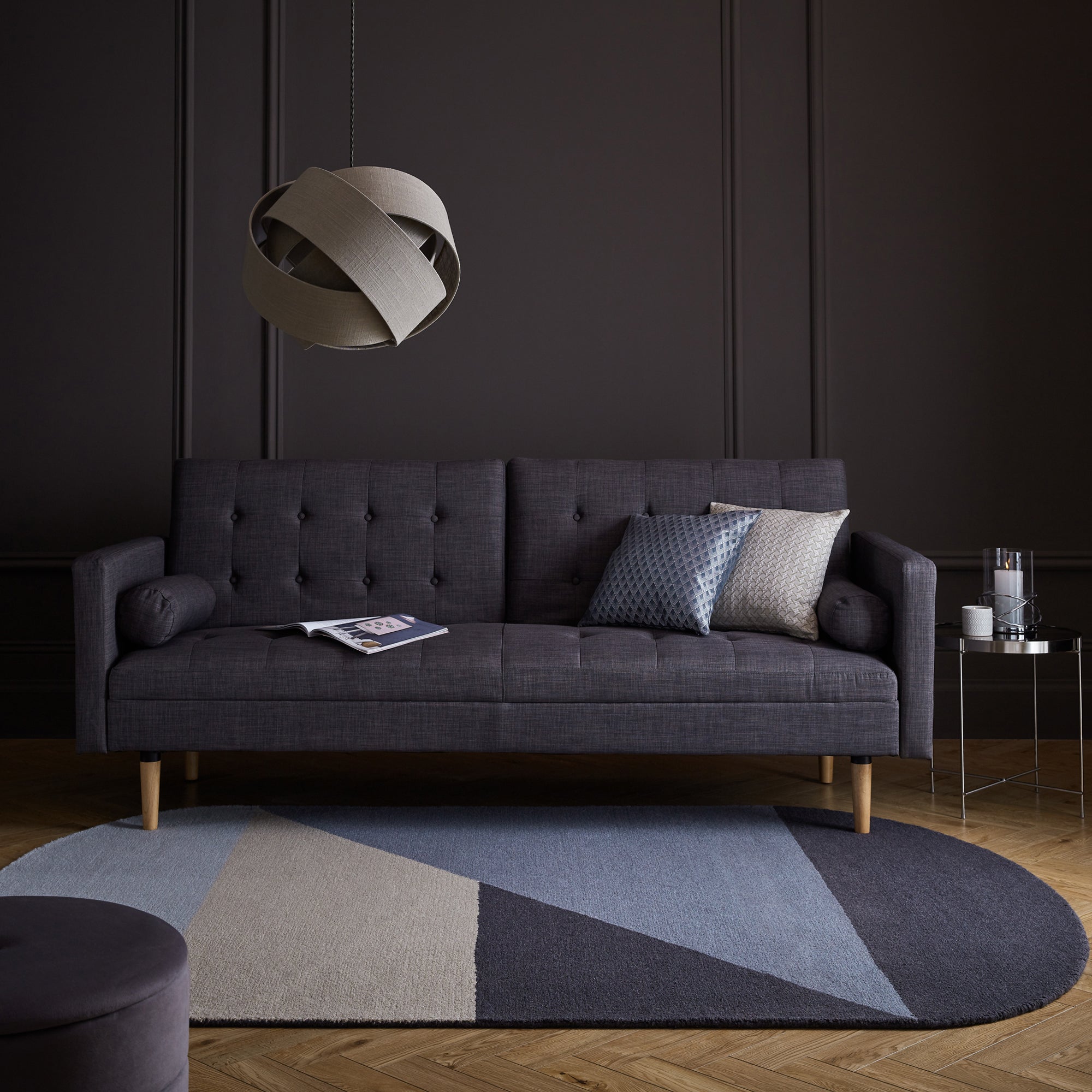 Alder Wool Rug Grey and Blue