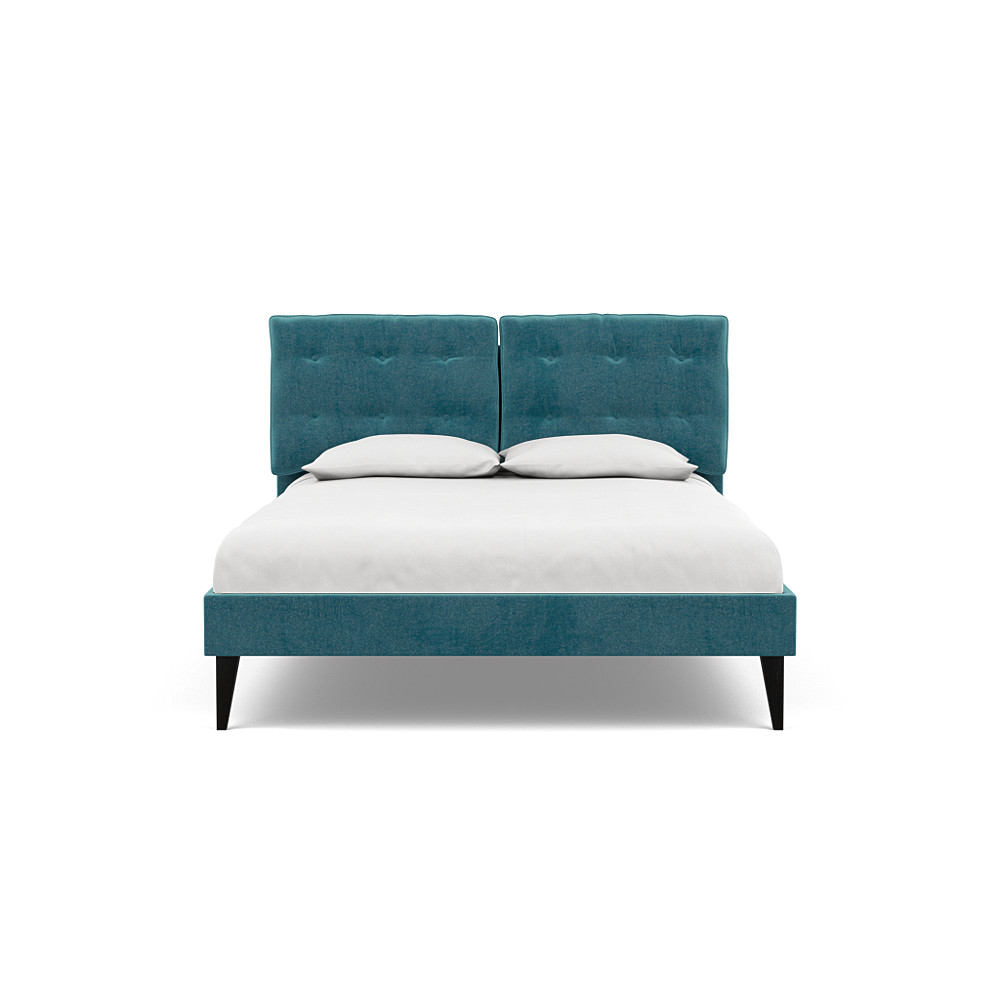 Heal's Mistral King Bed Smart Luxe Velvet Airforce Blue