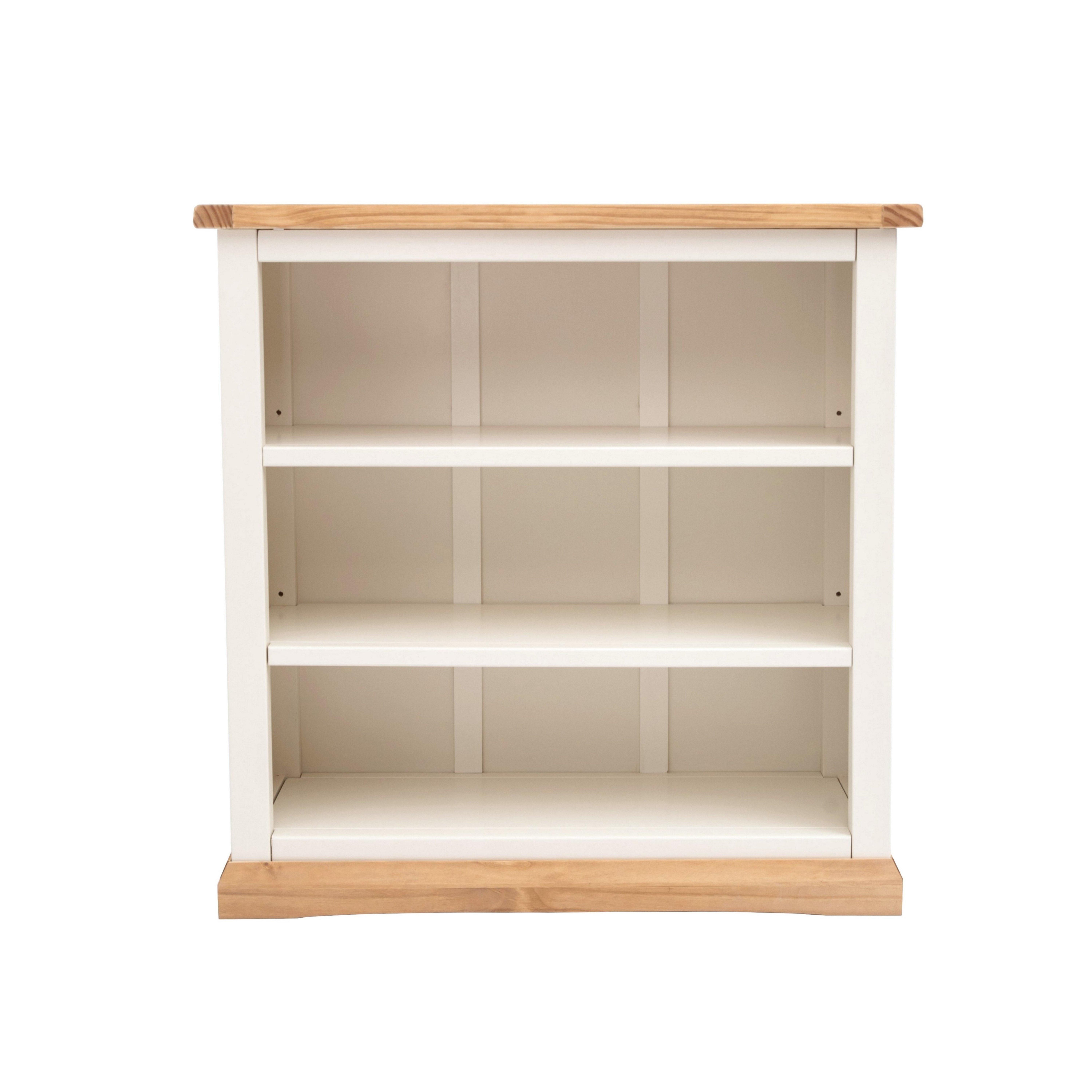 Cabinet Bits Bookcase with plinth 90x90x30cm in Off-White