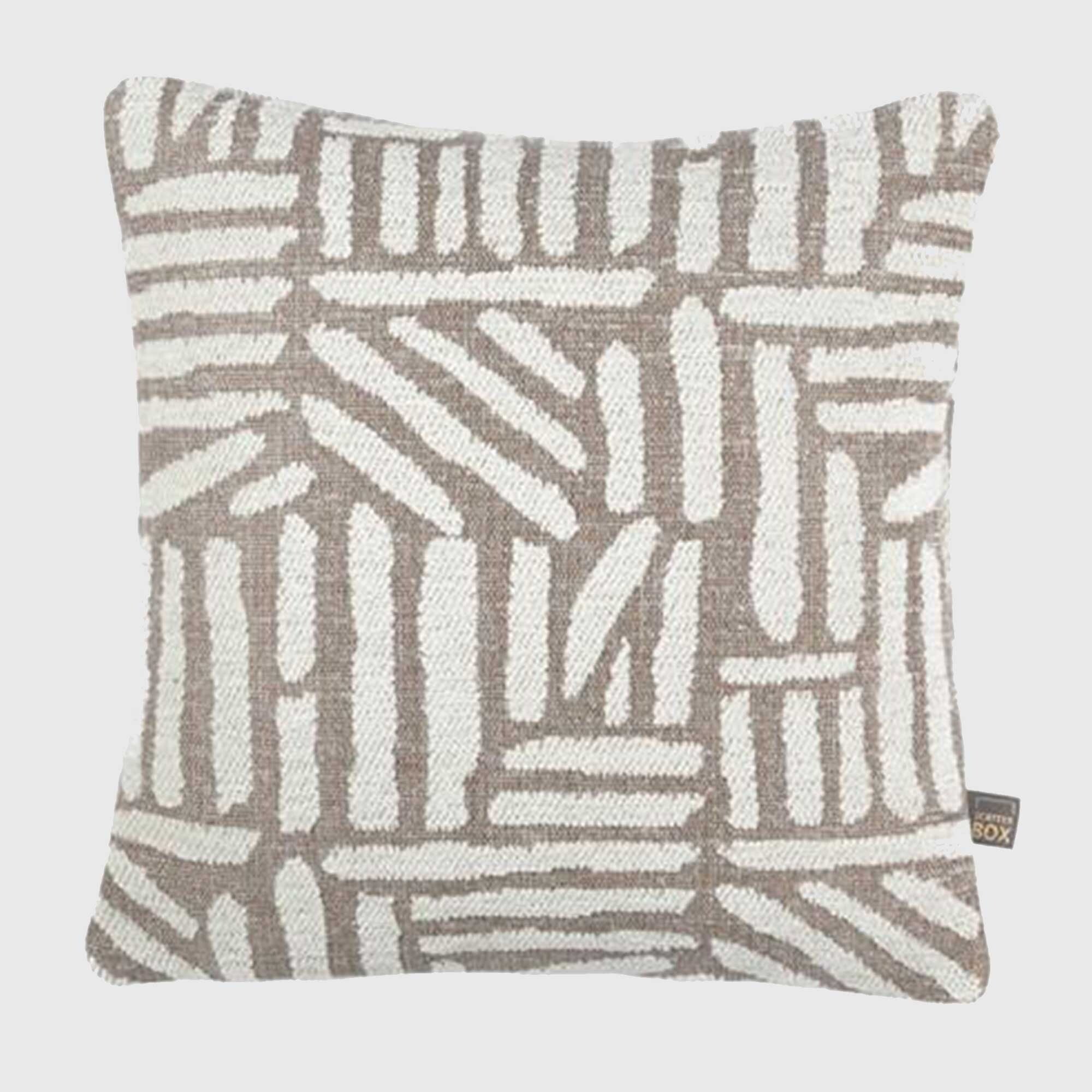 Natural Lines Boucle Cushion, Square, Neutral | Barker & Stonehouse
