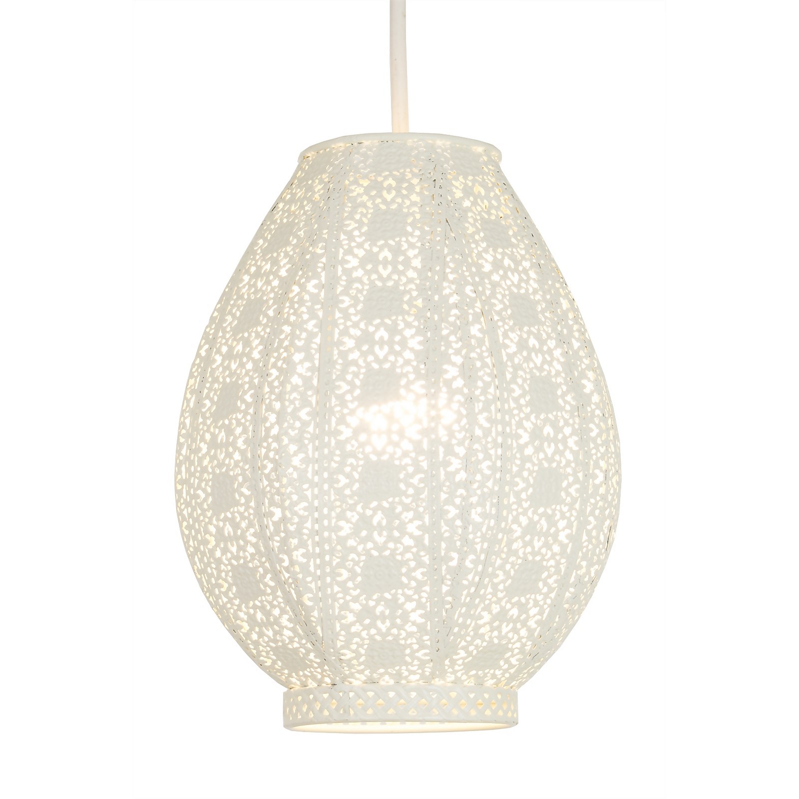 Zahara Teardrop Easy Fit Lamp Shade - Cream