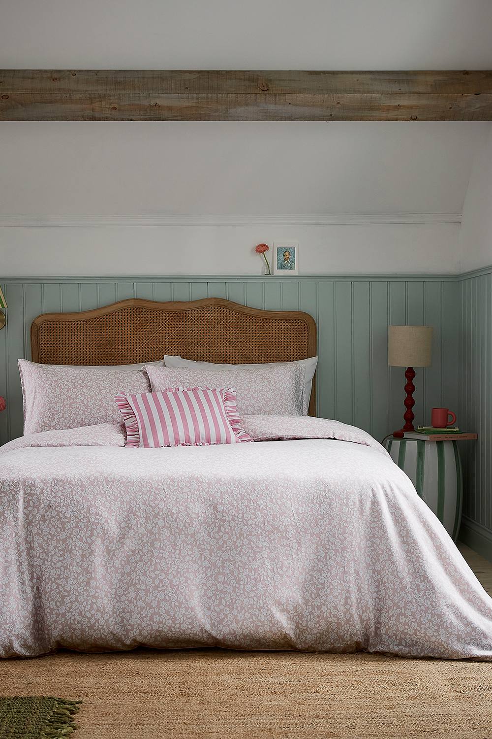 Helena Springfield 'Rosebud' Brushed Cotton Duvet Cover Set in Pink
