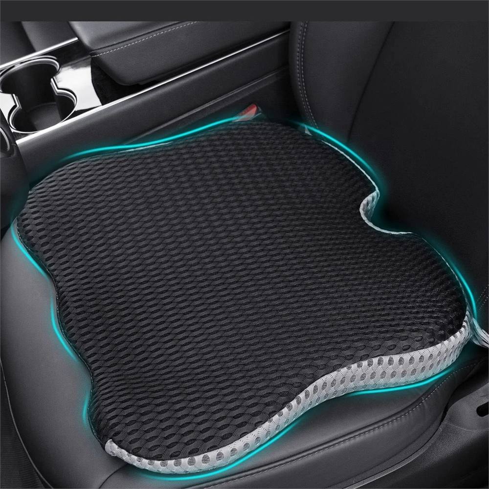 Nordara Memory Foam Wedge Seat Cushion for Car Driver & Office Chair in Black