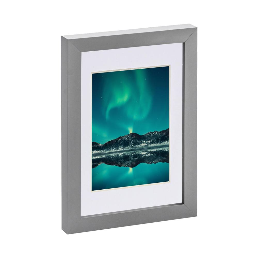 Nicola Spring Photo Frame with 4" x 6" Mount - A5 (6" x 8") - White Mount in Grey