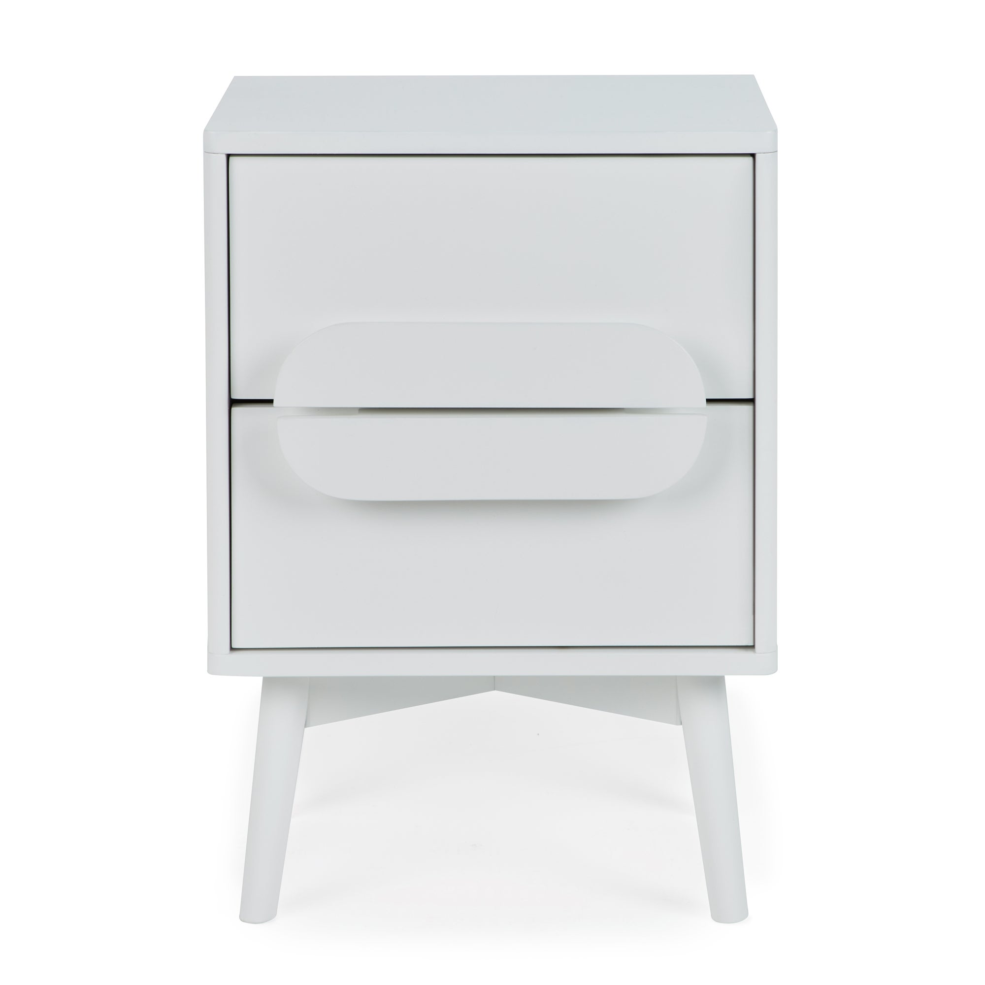 Anders 2 Drawer Bedside Table White