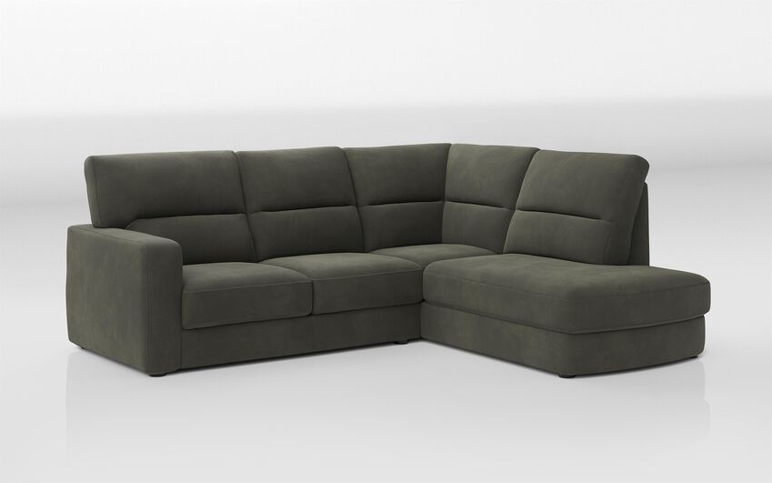 Green Fabric Corneto 3 Corner 2 with Left Hand Facing Sliding Footrest & Right Hand Facing Chaise with Storage