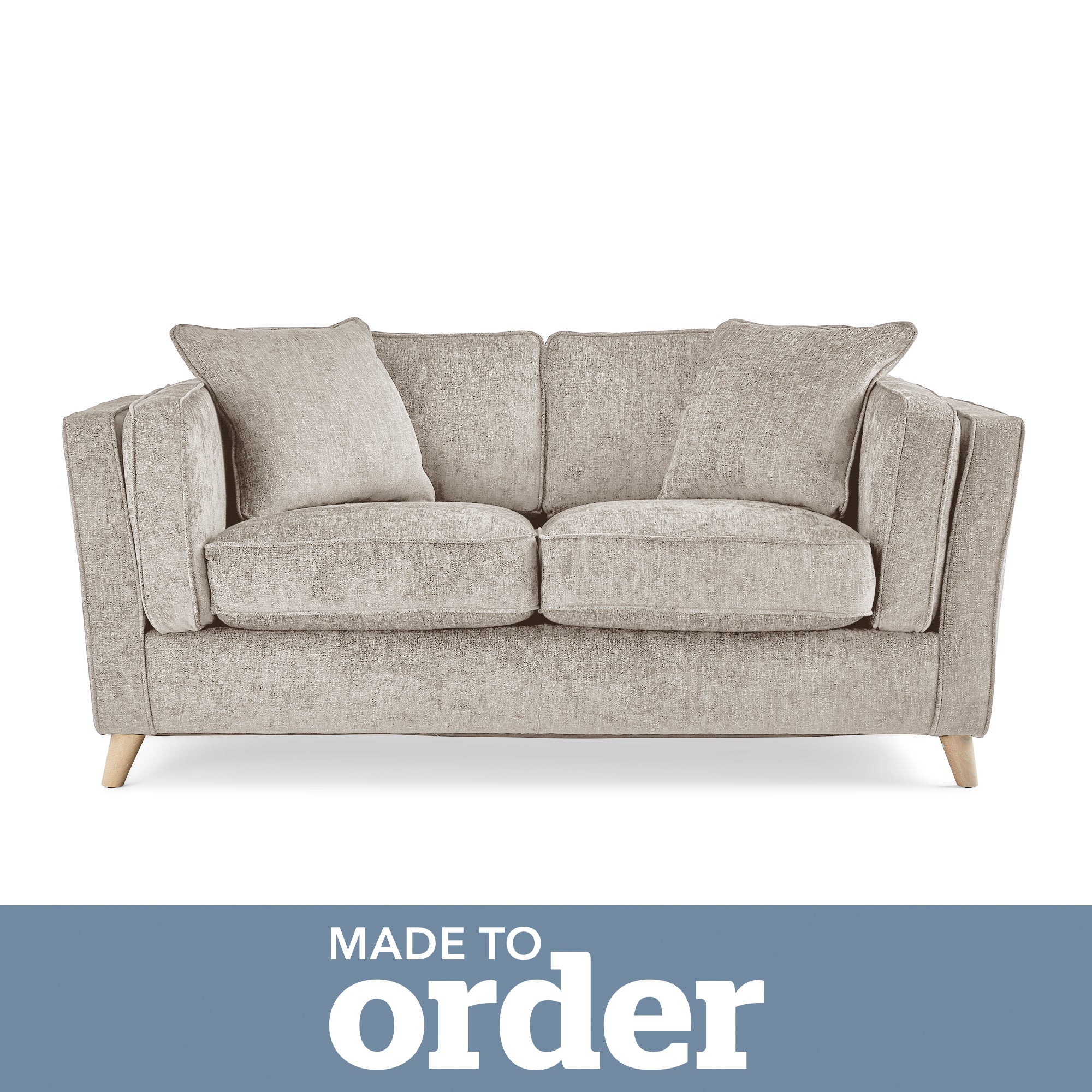 Arabella 2 Seater Sofa Luxury Chenille Premium Chenille Sand