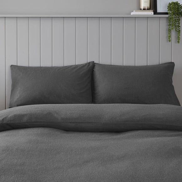 Soft & Cosy 100% Brushed Cotton Kingsize Standard Pillowcase Pair