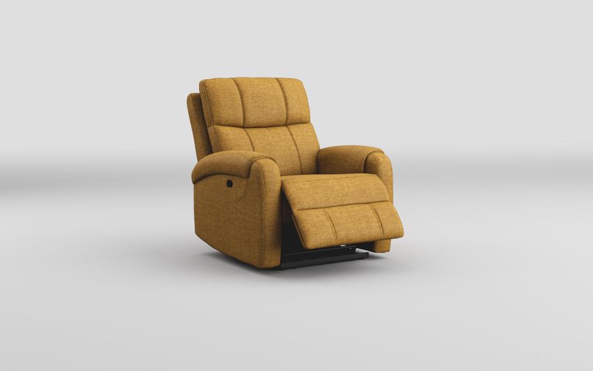 Yellow Fabric Calisese Manual Recliner Chair