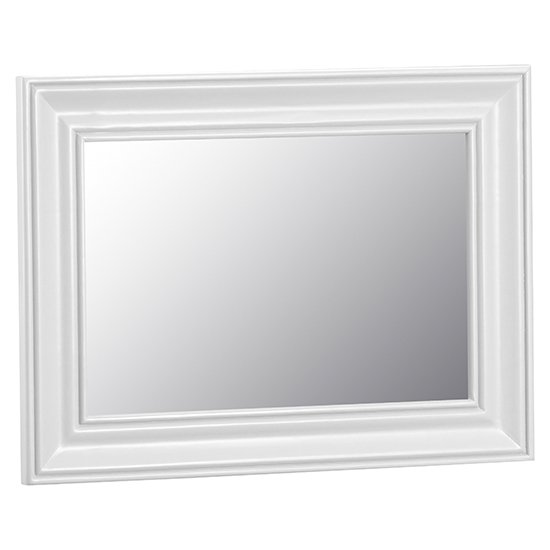 Tyler Wall Mirror In White Wooden Frame