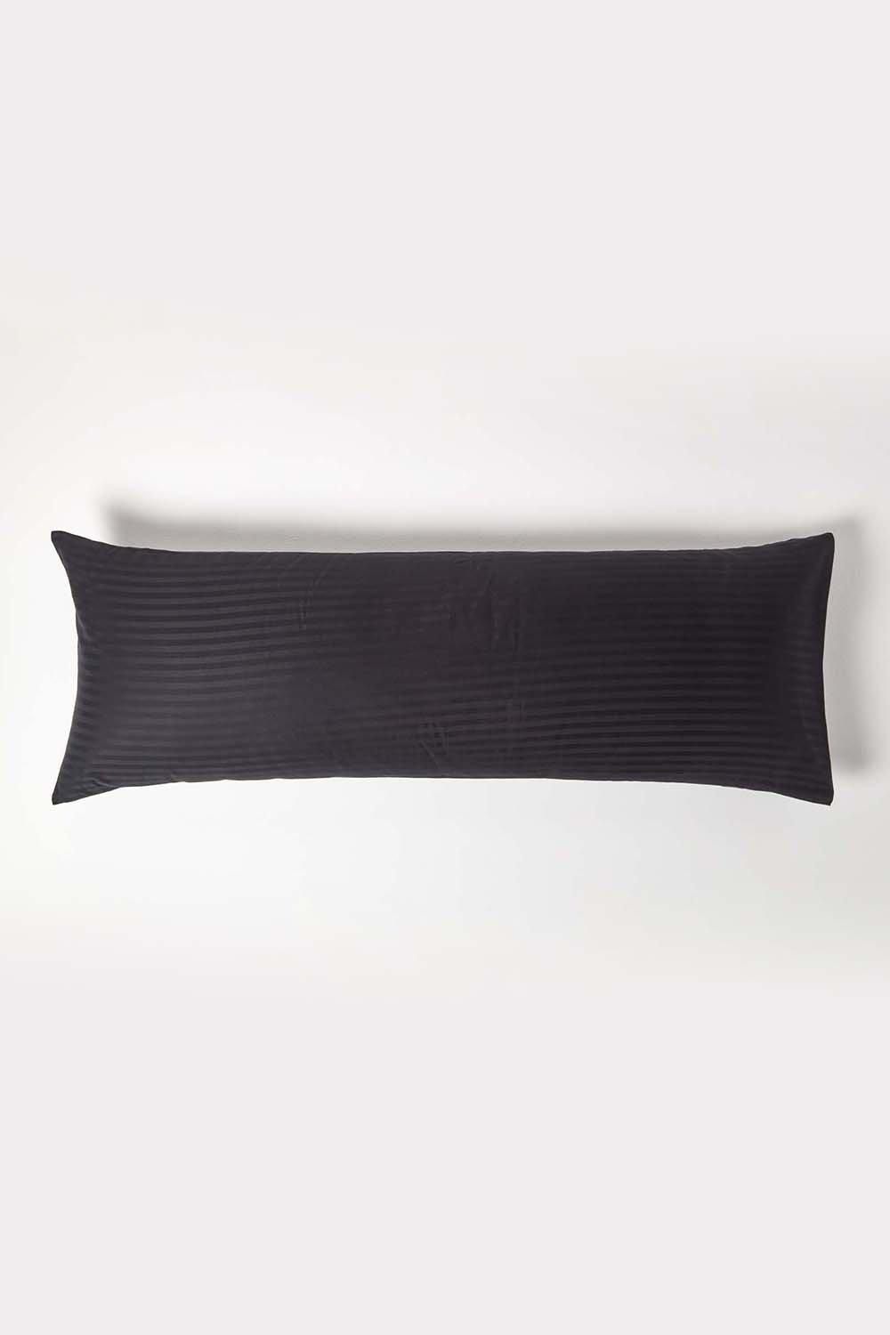 Homescapes Egyptian Cotton Ultrasoft Body Pillowcase 330 TC in Black