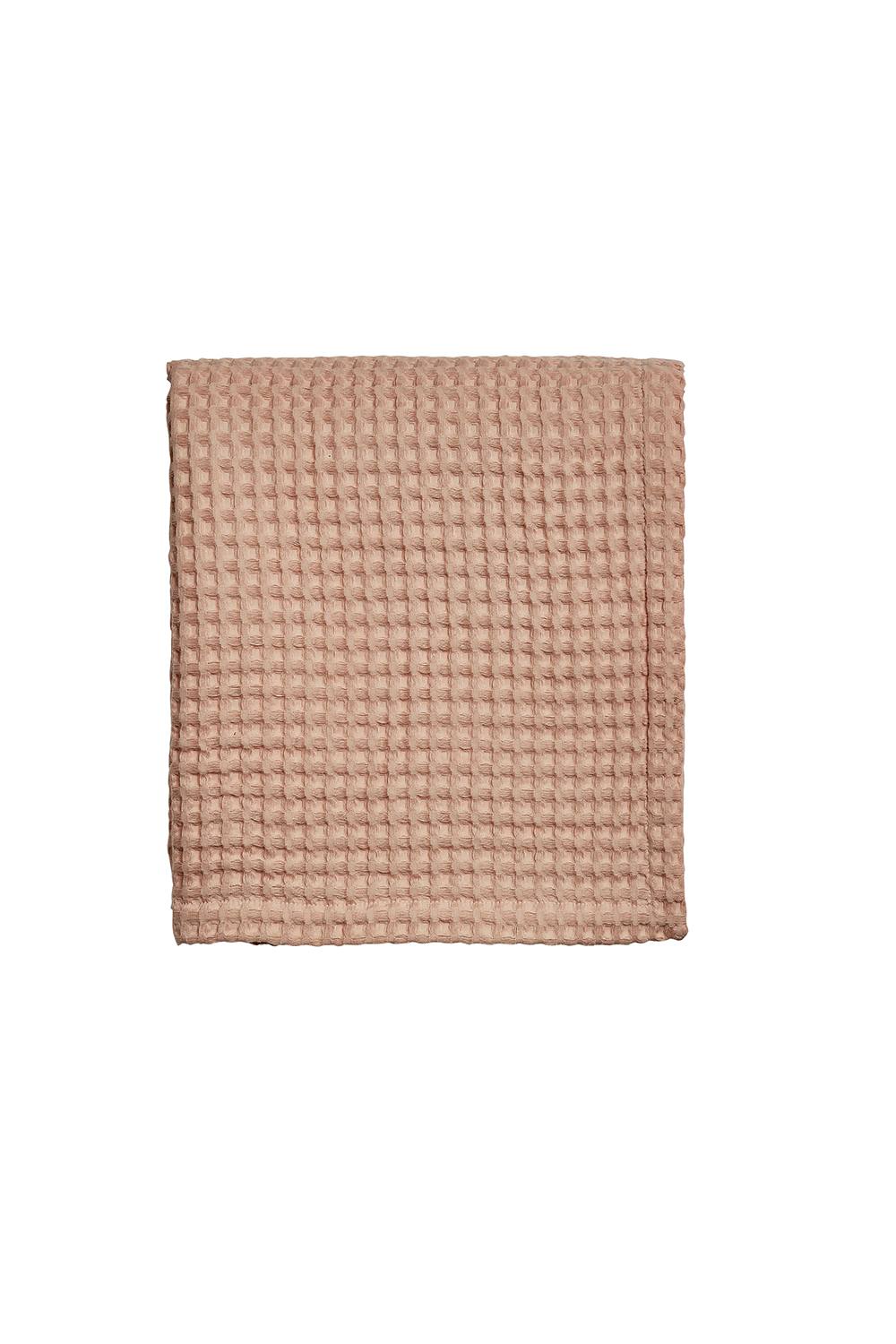 Abigail Ahern x Murmur 'Tess Waffle' Cotton Throw in Pink