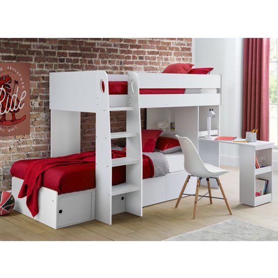 Eclipse Wooden Bunk Bed In White