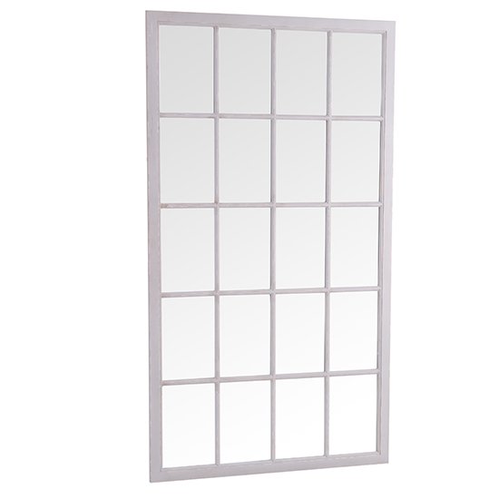 Moncton Leaner Window Bedroom Mirror In Distressed Grey
