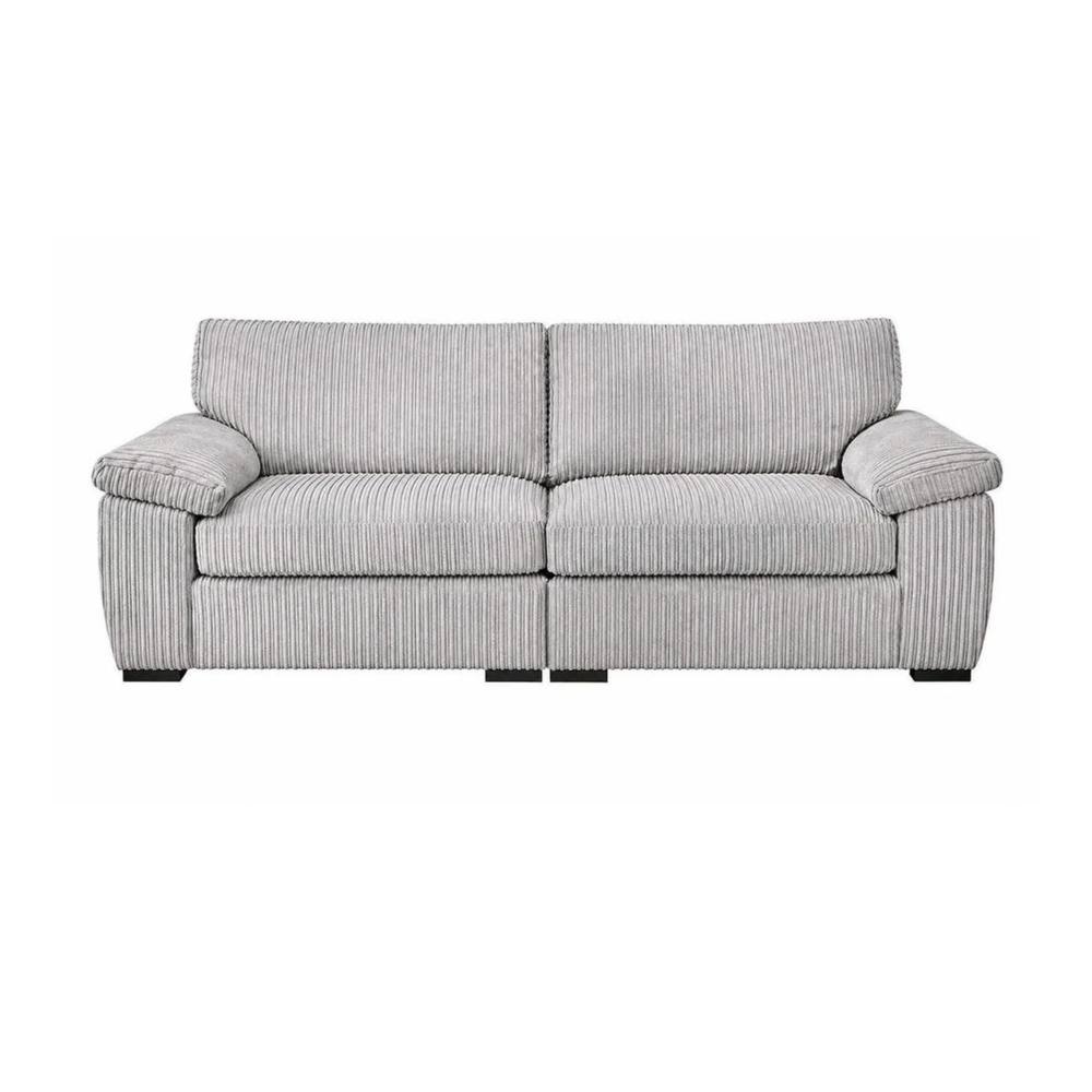 Bliss Furniture Amalfi 3 Seater Split Sofa Soft Fabric in Silver
