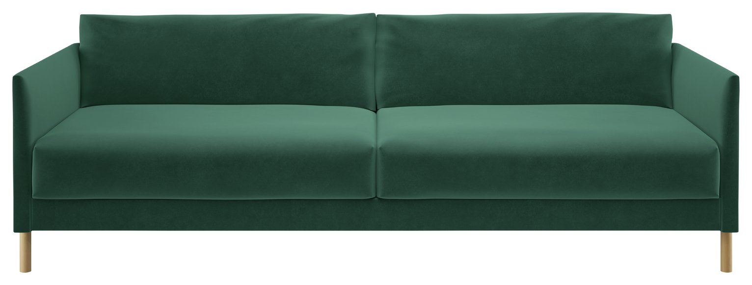 Habitat Hyde 3 Seater Fabric Sofa Bed - Green