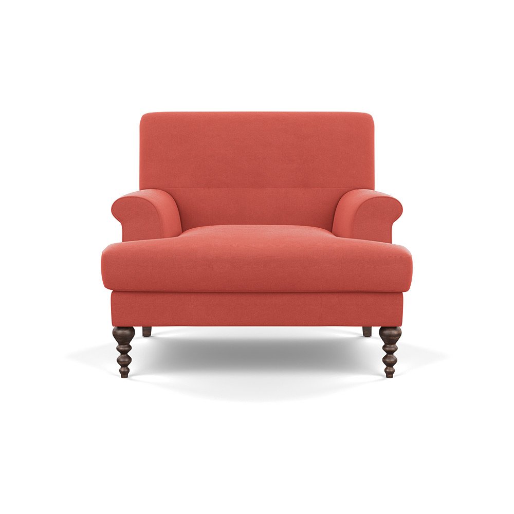 SCP Oscar Formal Armchair Linen Grenadine Walnut Feet