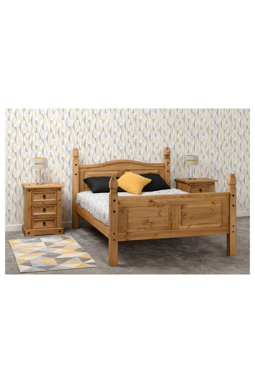 Seconique Corona 5' King Bed High Foot End in Natural