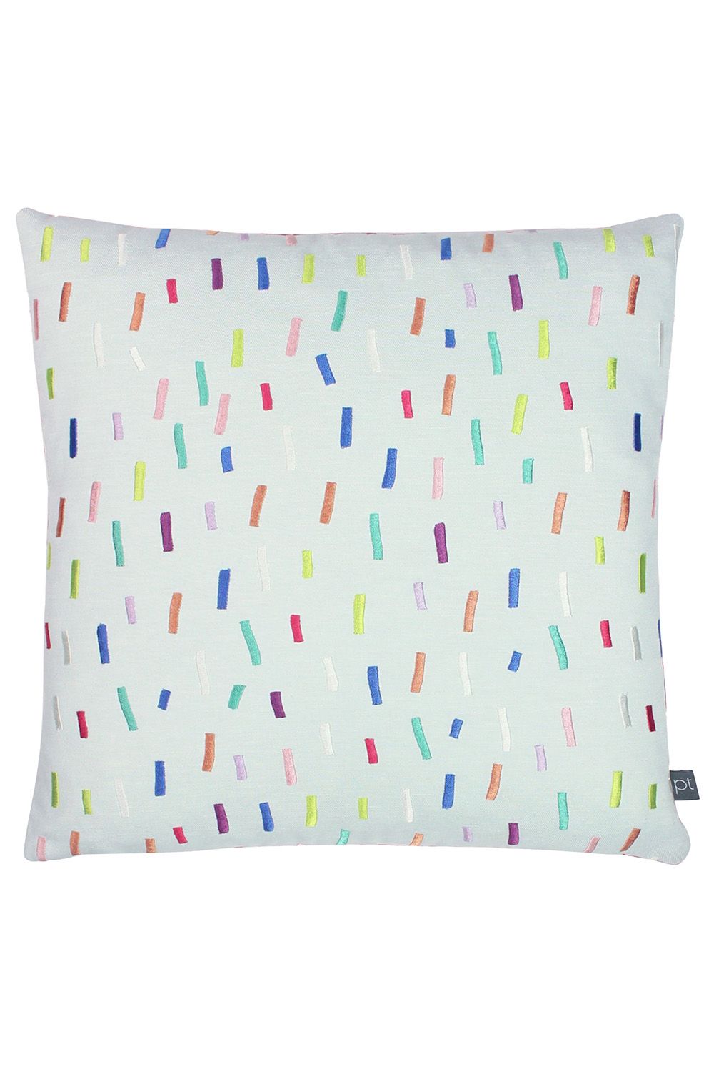Prestigious Textiles Dolly Mixture Embroidered Soft Velvet Cushion