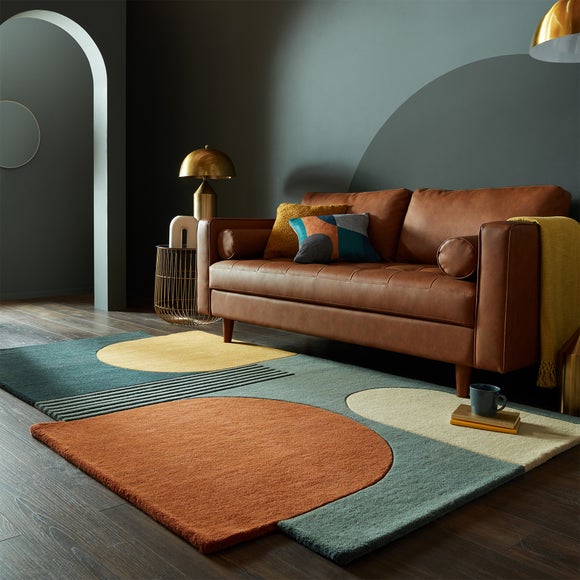 Lozenge Abstract Shaped Wool Rug