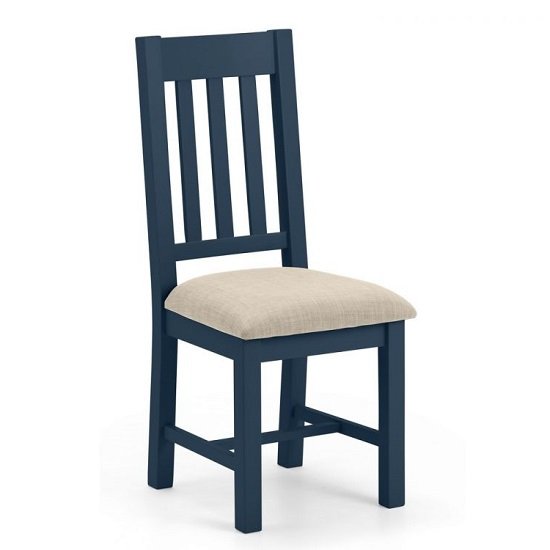 Grecian Wooden Dining Chair In Midnight Blue Lacquer