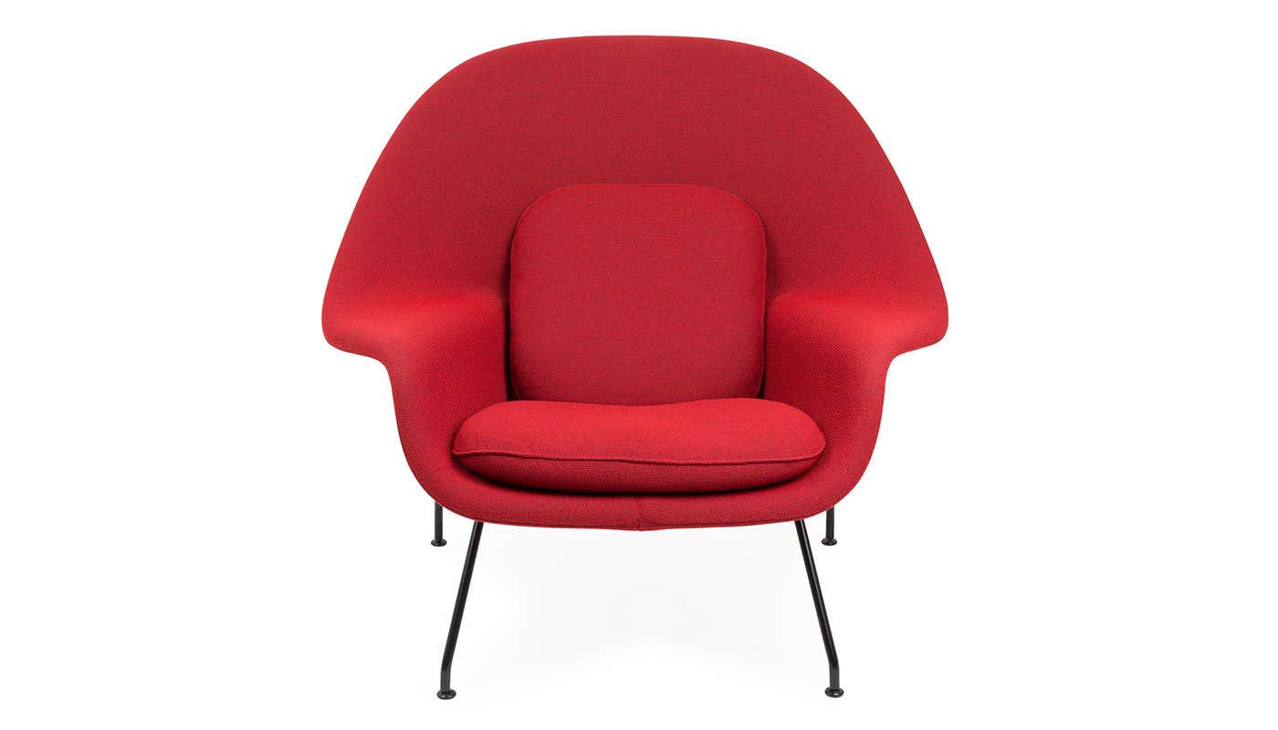 Knoll Womb Chair Relax Edition 18WE Red Black Frame