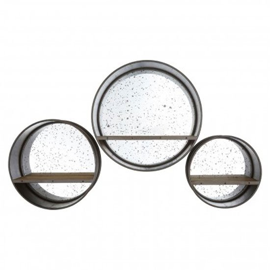 Toronto Set Of 3 Wall Bedroom Mirrors In Matte Silver Frame