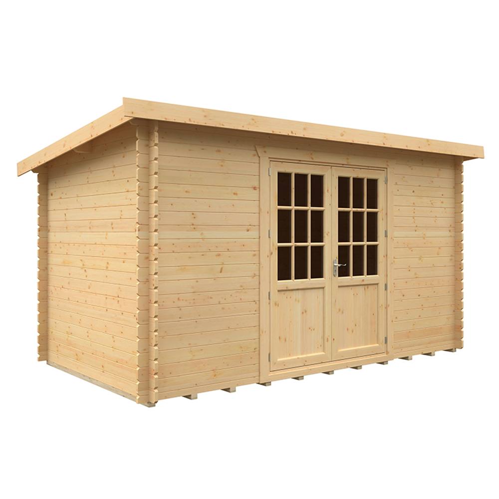 Buttercup Farm 14x8 The Kingsley 28mm Cabin - L415 x W235 x H232.8 cm in Natural