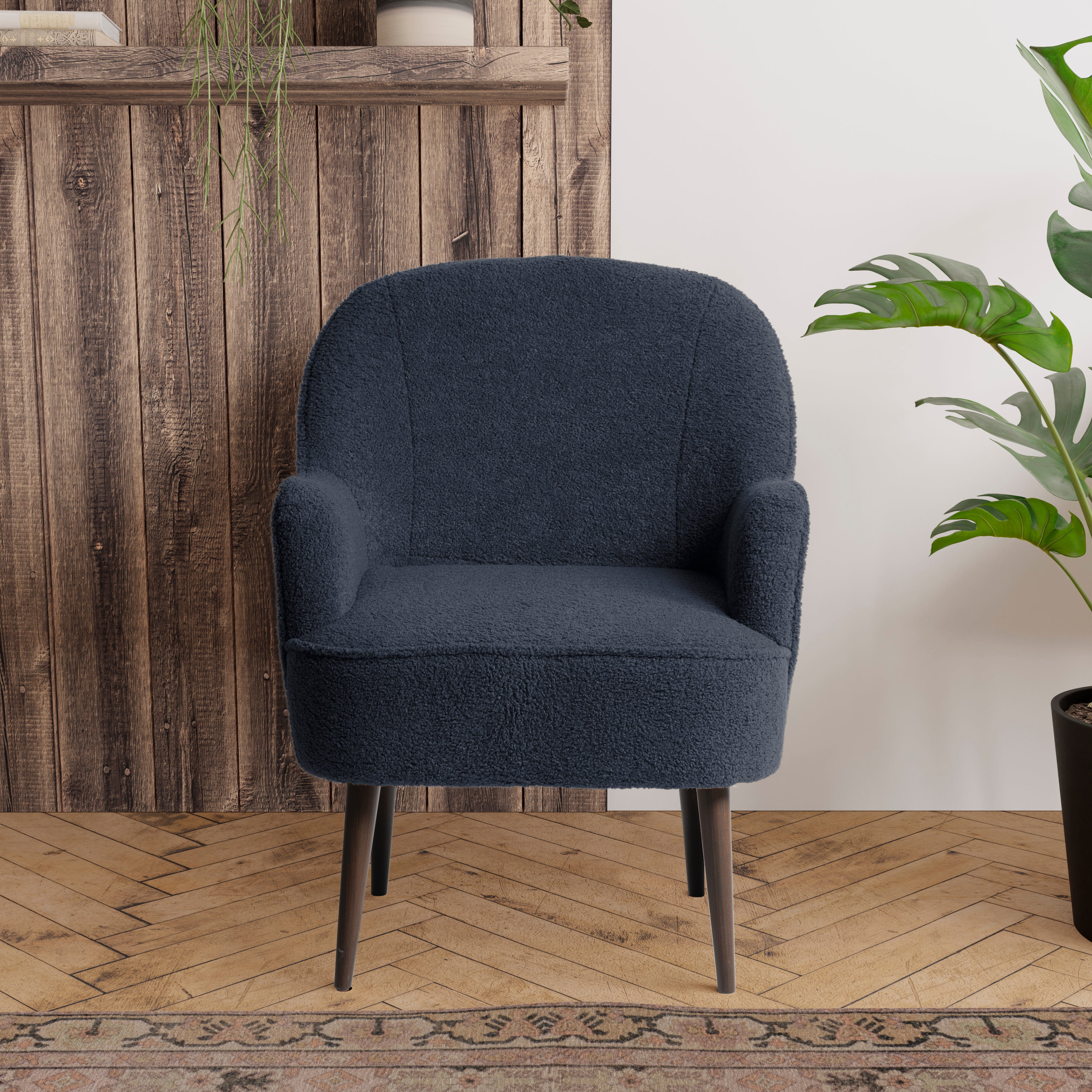 Bailey Sherpa Accent Chair Navy