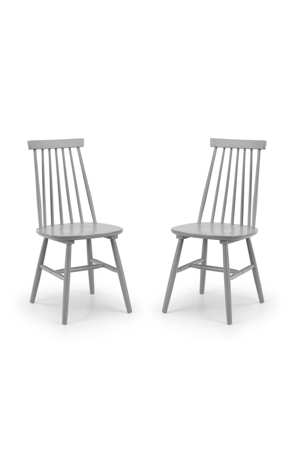 Julian Bowen Alassio Spindle Back Dining Chair (Set of 2) in Grey