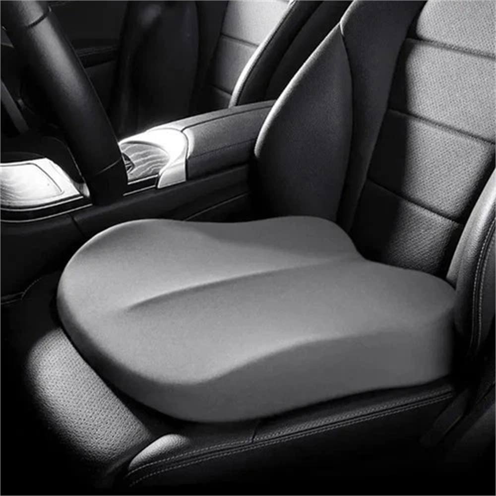 Kelvenix Grey Adult Portable Car Booster Seat, Soft Driving Seat Cushion